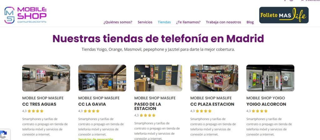 Nuestras tiendas de telefonía en Madrid