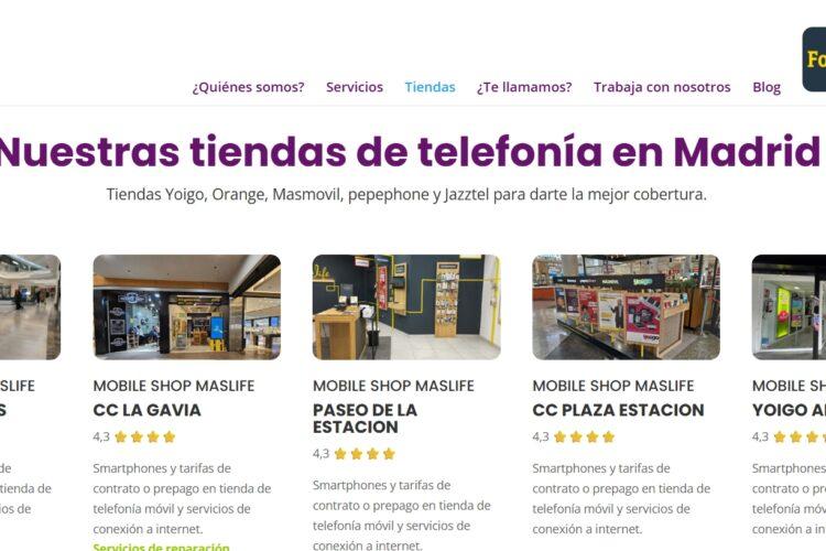 Nuestras tiendas de telefonía en Madrid