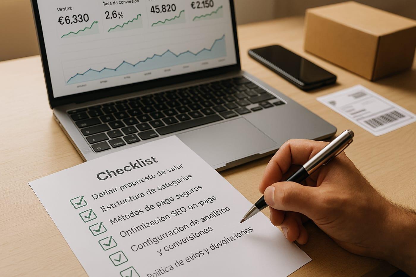 Checklist para crear una tienda online rentable paso a paso