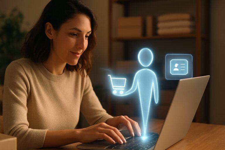 Interfaz de chatbots con IA para captar leads y soporte web en una página orientada a atención y conversión