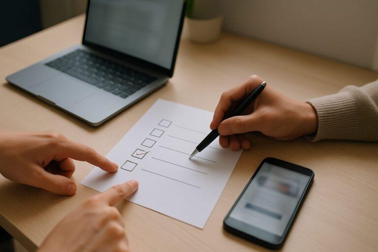 Equipo revisando una migración web SEO con checklist, URLs y redirecciones antes de publicar la nueva web.