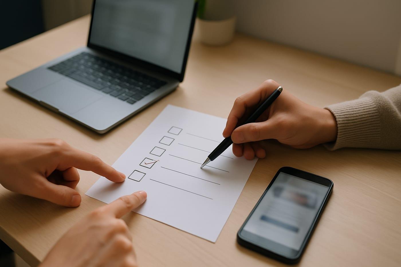 Equipo revisando una migración web SEO con checklist, URLs y redirecciones antes de publicar la nueva web.